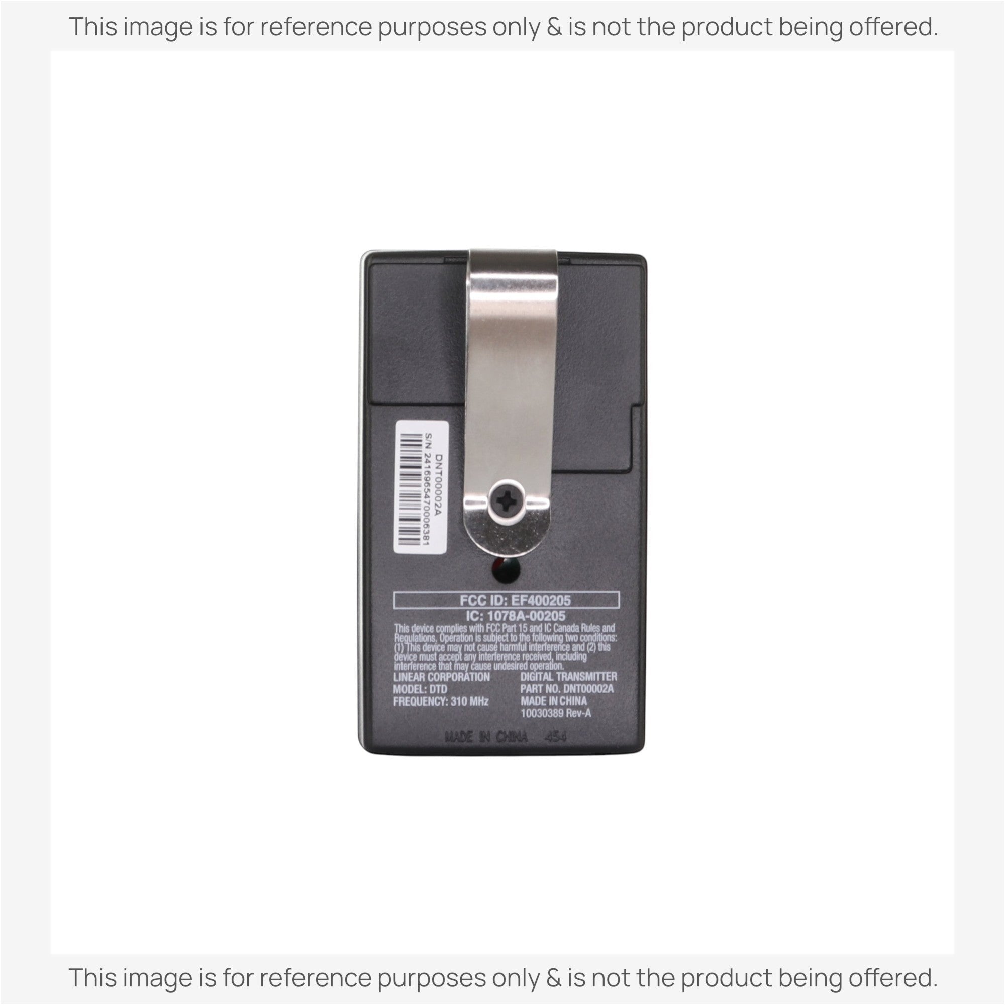 Anderic Substitute for Linear DTC garage door opener Garage Door Opener Remote Control [375UT-2button]