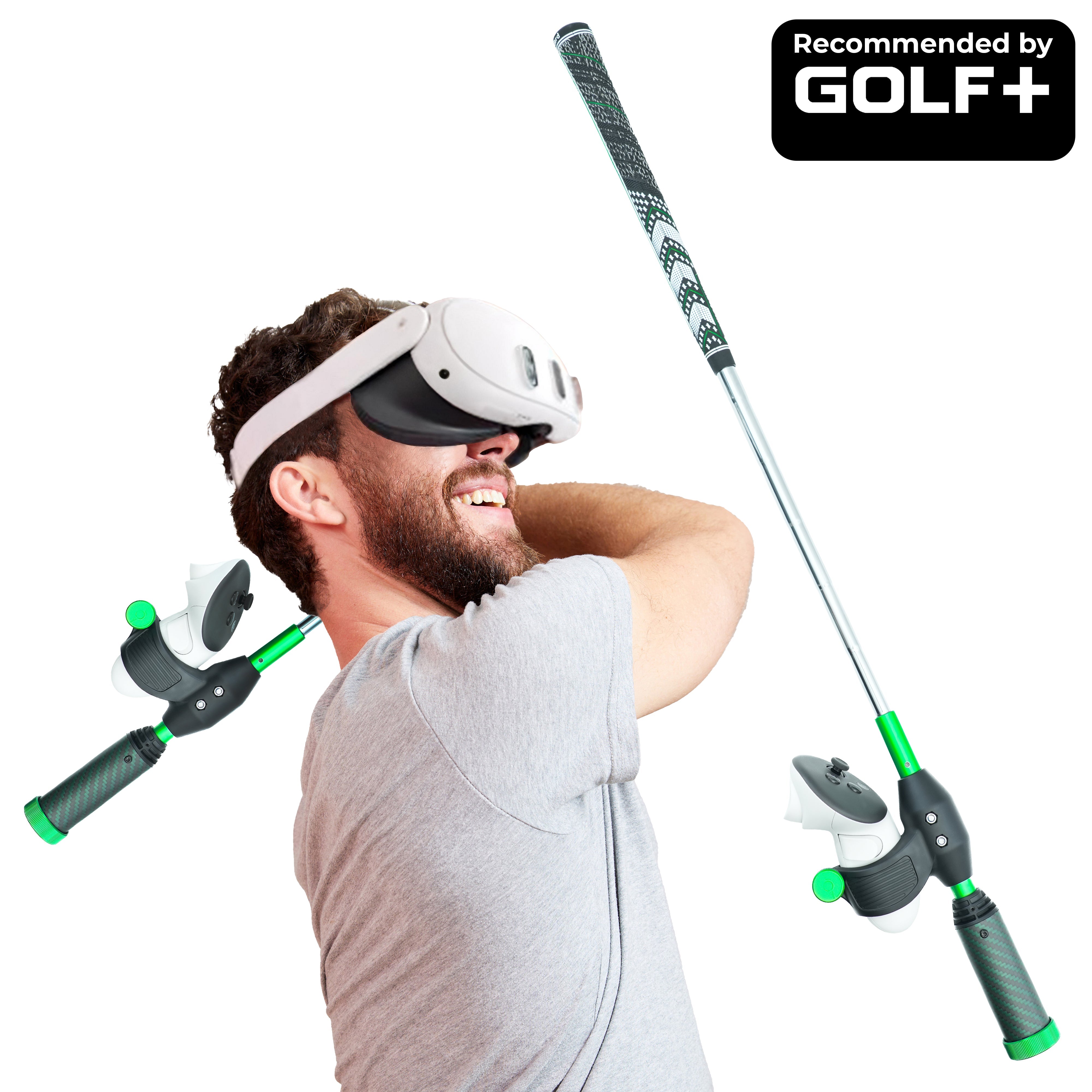 DriVR Elite Chrome - Stepped Steel Weighted Golf Club  - Compatible with Quest 2, 3/3s, and Pro