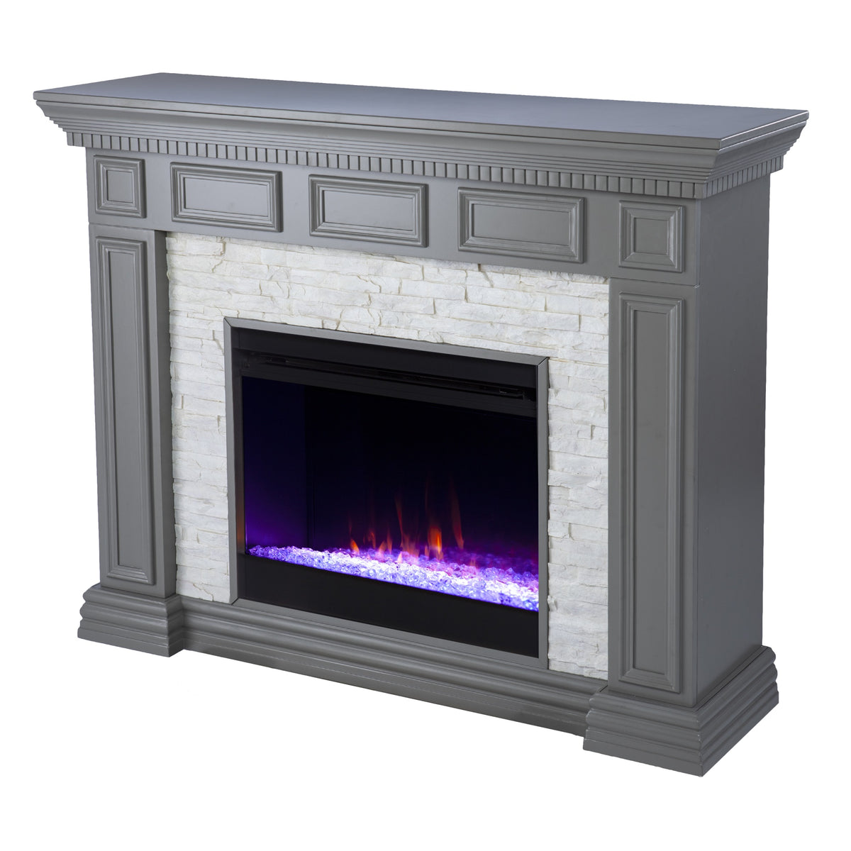 Dakesbury Color Changing Fireplace With Faux Stone
