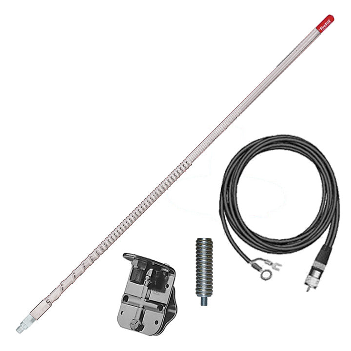 Firestik 4' (122Cm) Single Mirror ''Ngp'' Kit Complete (White)