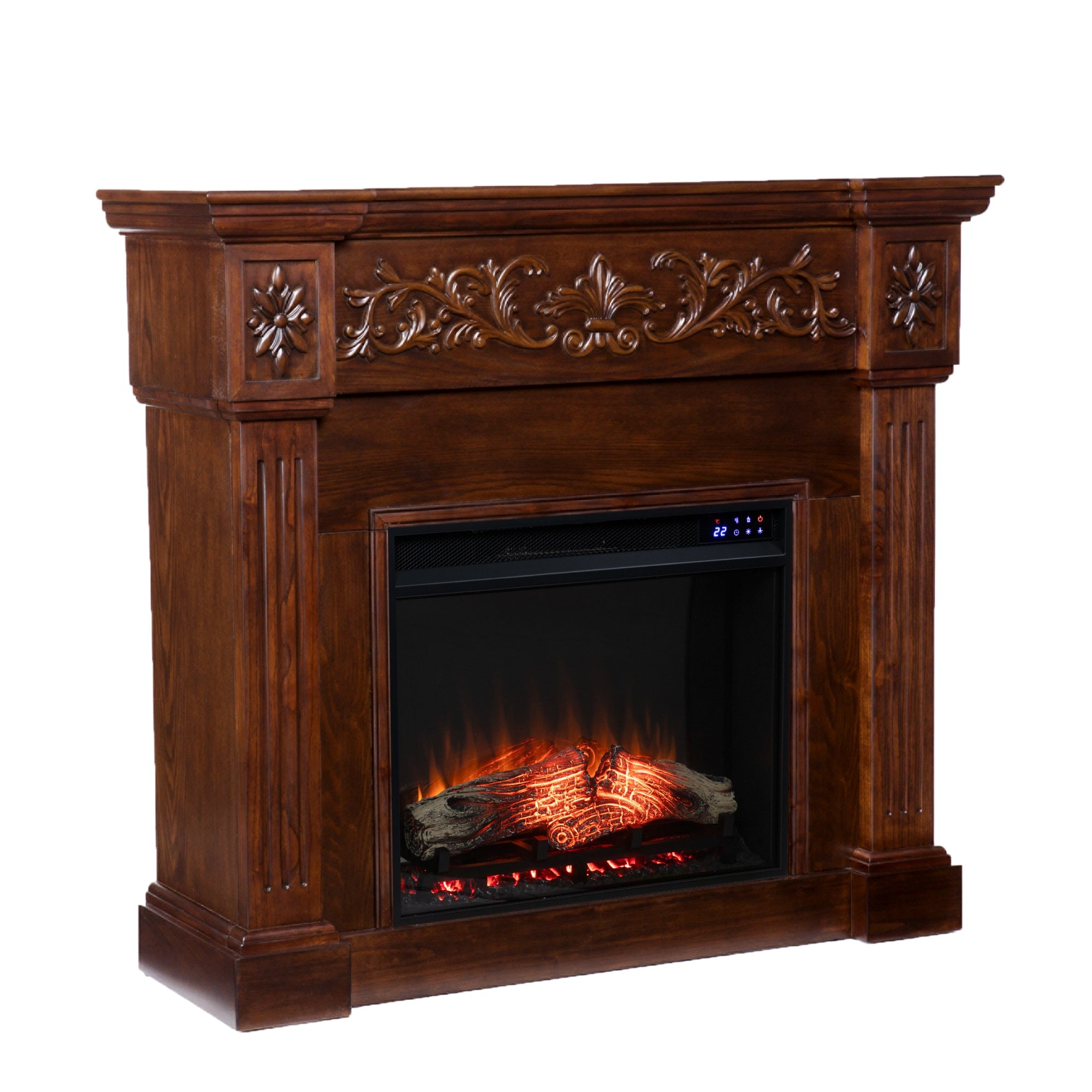 Calvert Carved Touch Screen Electric Fireplace