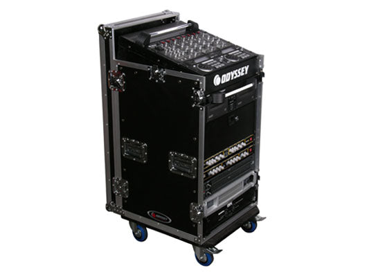 COMBO RACK: 11U SLANT, 16U VERTICAL WITH WHEELS