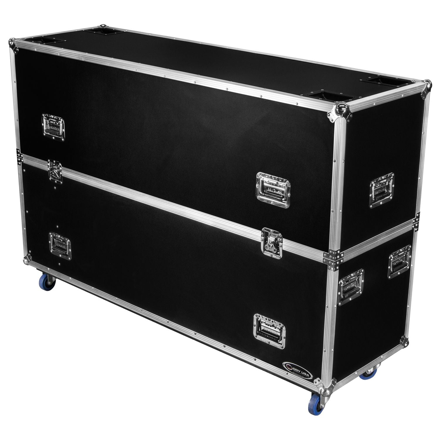 UNIVERSAL DUAL 75 inch FLAT SCREEN MONITOR CASE WITH WHEELS