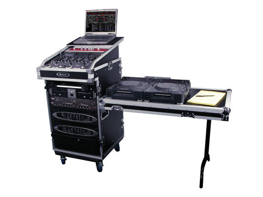 GLIDE STYLE 13 SPACE x 16 SPACE COMBO RACK WITH WHEELS AND 1 SIDE TABLE
