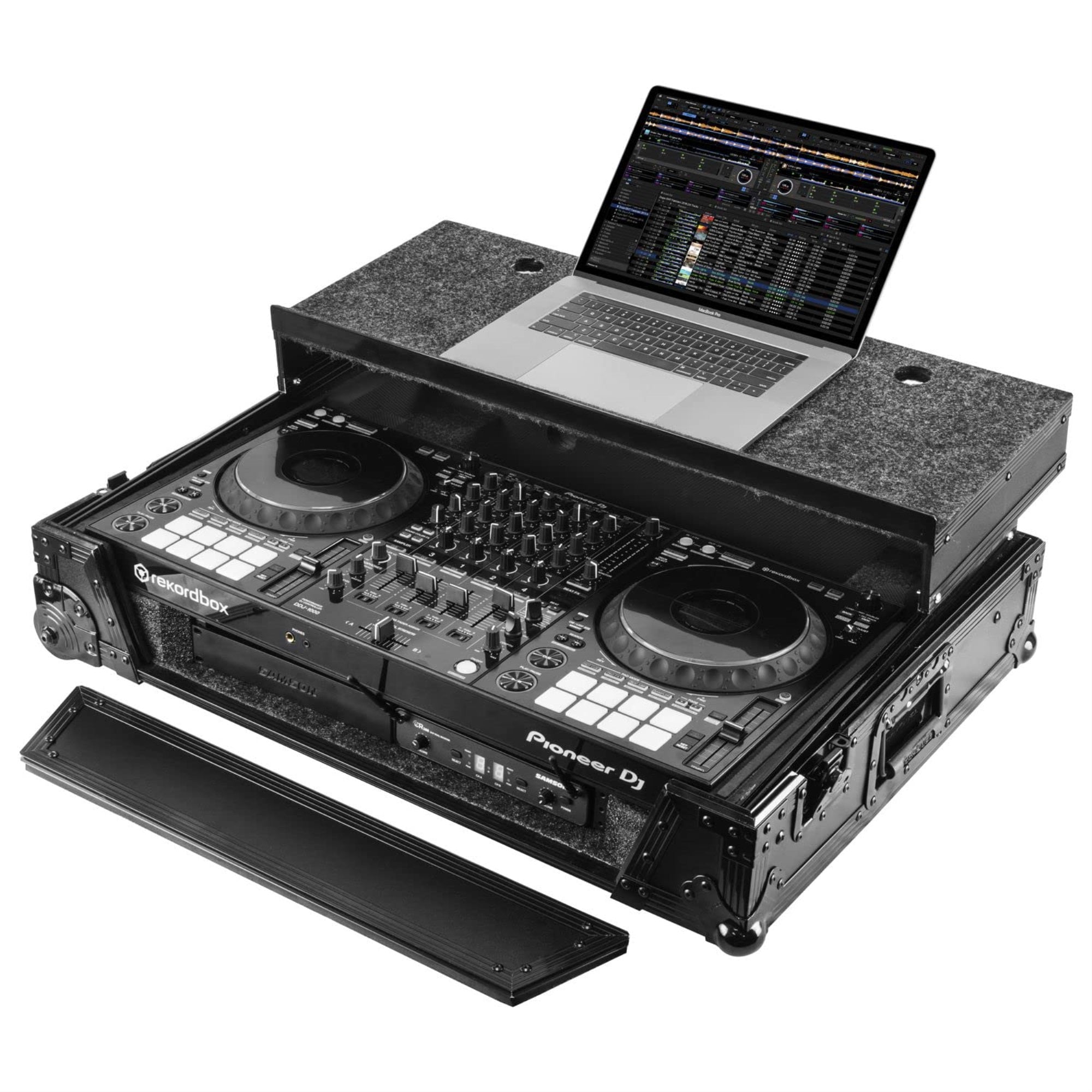 Pioneer DDJ1000 / DDJ1000SRT 1u Case in Black with Patented Glide Platform and Corner Wheels