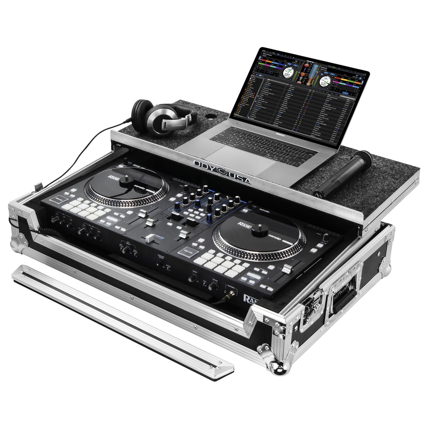 RANE ONE FLIGHT CASE WITH PATENTED GLIDE PLATFORM