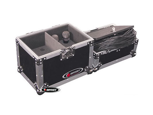 MICROPHONE CASE HOLDS 12 MICS AND INCLUDES STORAGE COMPARTMENT