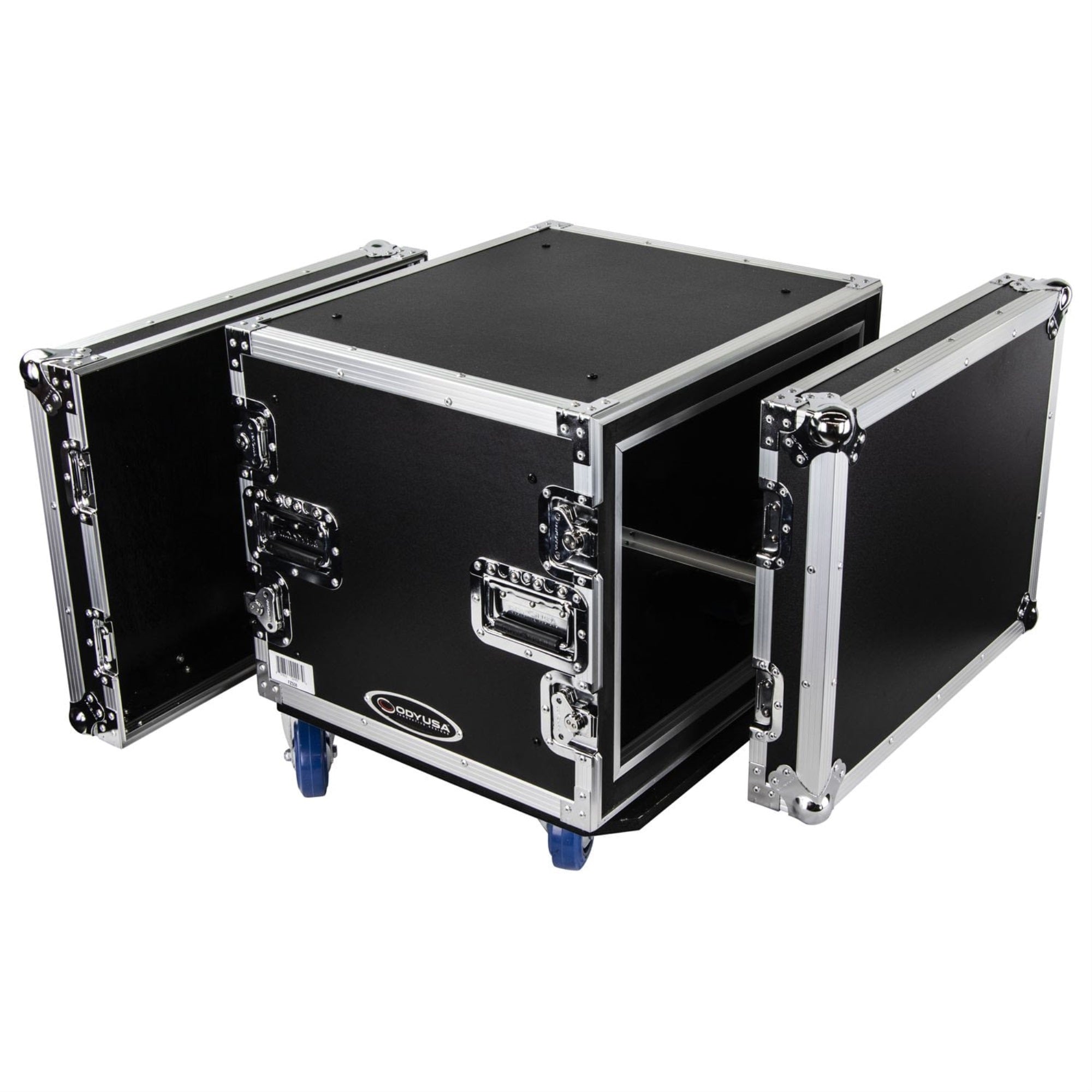 NEW 8 SPACE  22 inch RACKABLE DEPTH SHOCK MOUNT RACK W/WHEELS