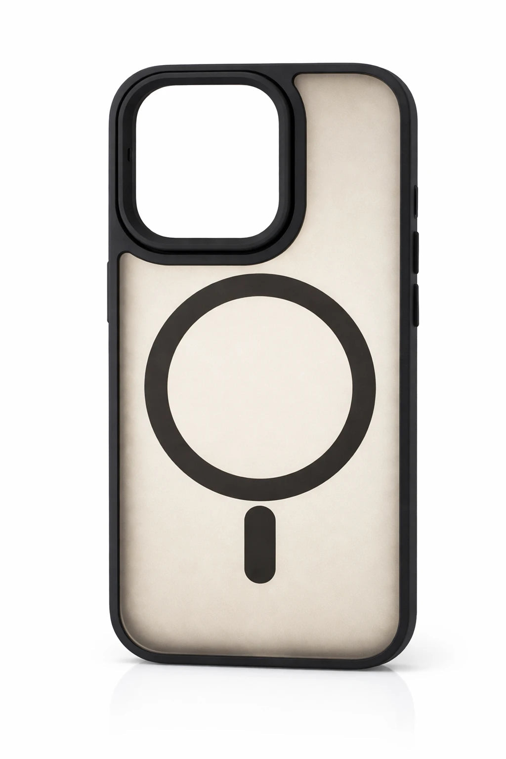 For Magnetic Luxury Matte Case Shockproof Translucent Armor Case For iPhone 15 14 Pro Max Plus Black