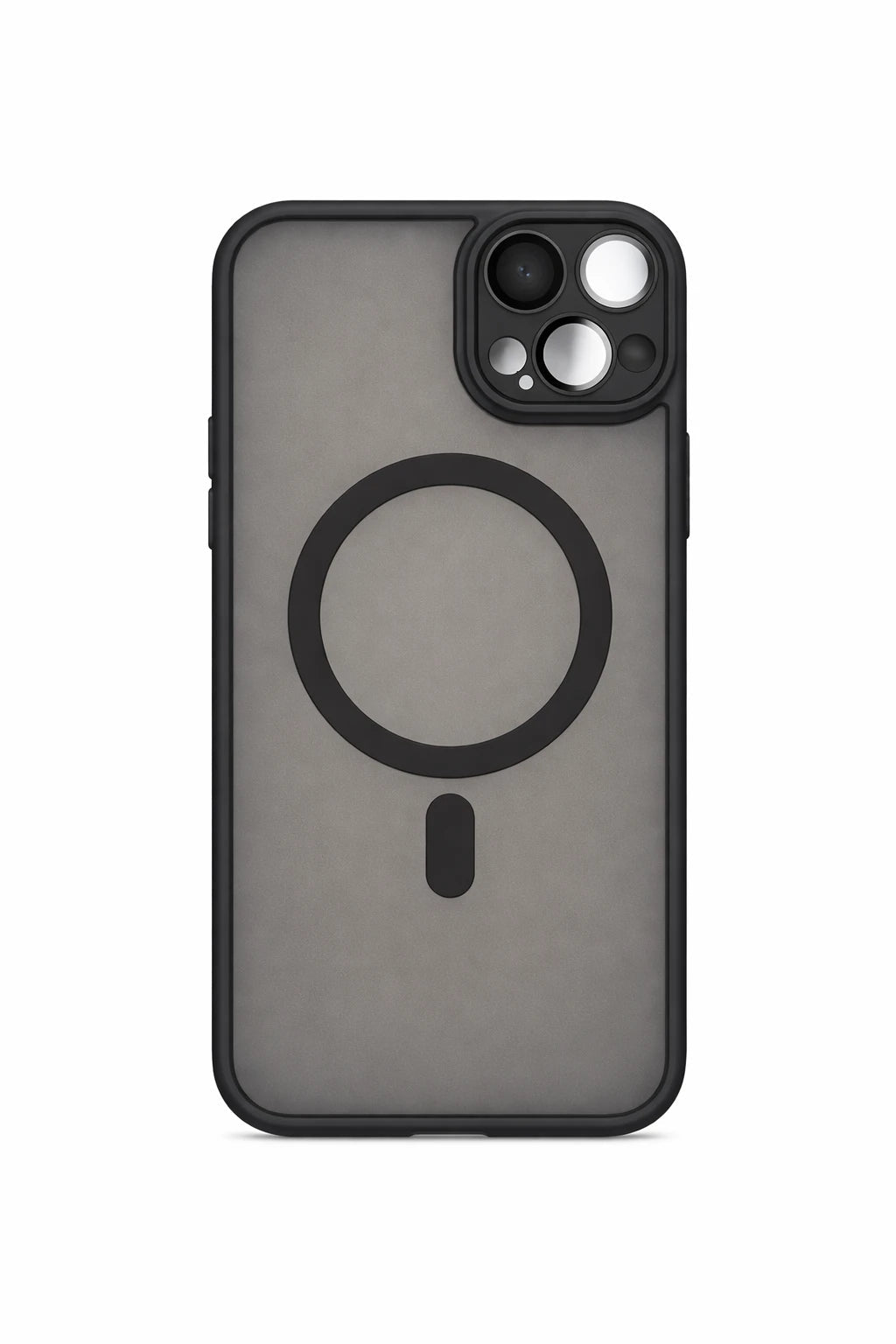 For Matte Wireless Charging Case For iPhone Shockproof Lens Protection Cover Matte Black