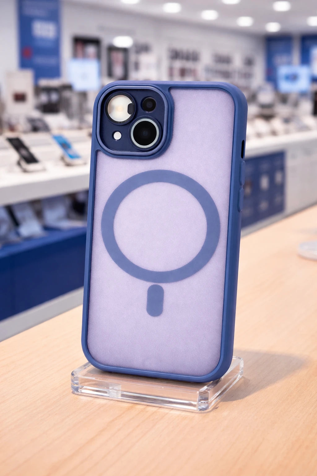 For Wireless Charging Case For iPhone Shockproof Lens Protection Cover Navy Blue