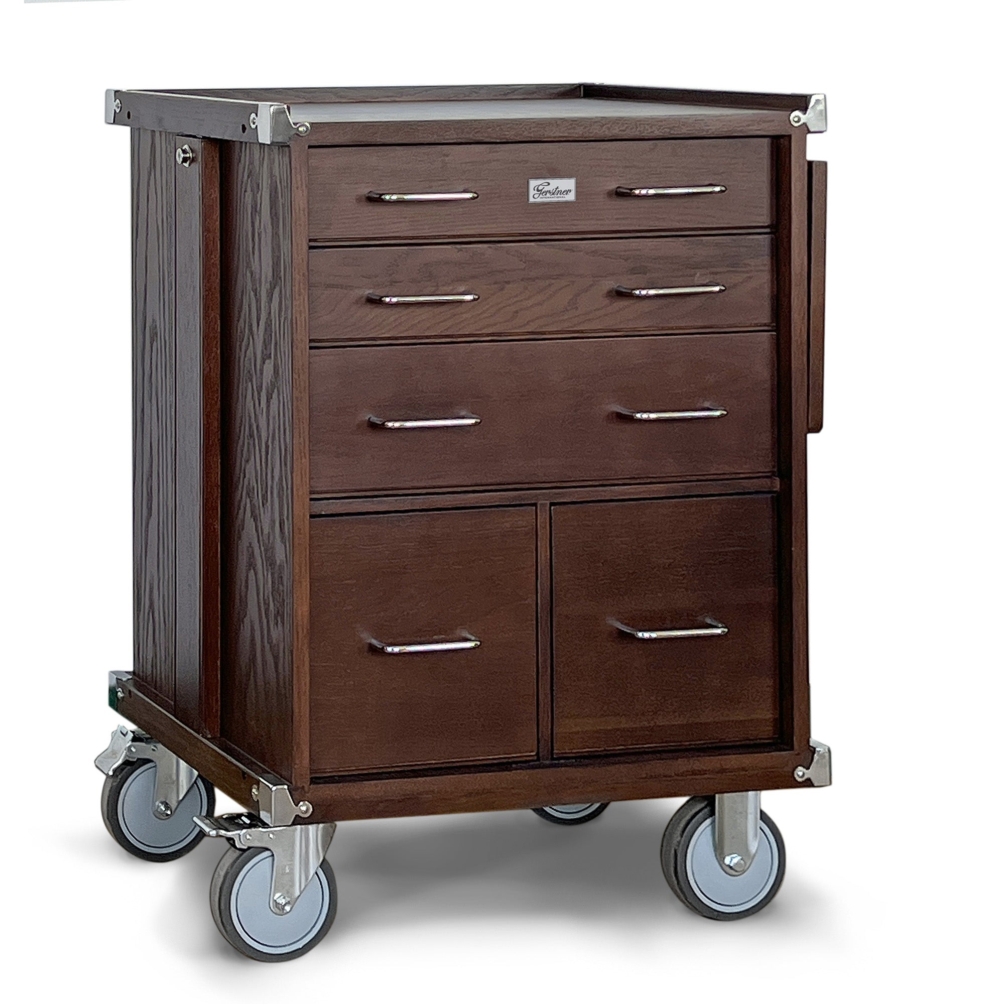Dark Oak 5-Drawer Roller Cabinet GI-R24-D - Gerstner International