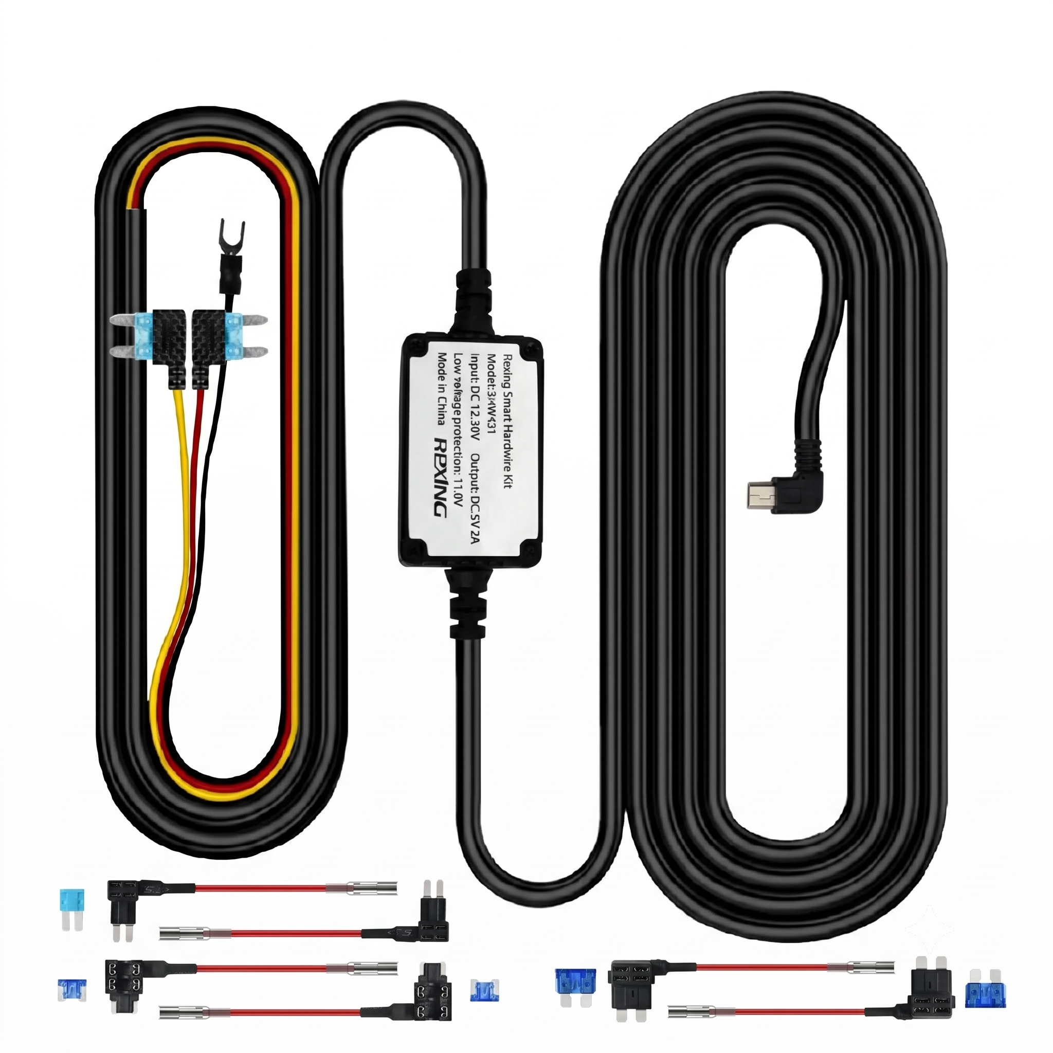 Rexing Smart Hardwire Kit Mini-USB Port for All Rexing Supercapacitor Models