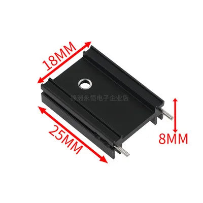 Aluminum Heat Sink 15*11*20/25mm Black/White TO-220 Transistor YHR20 Various Specifications Optional