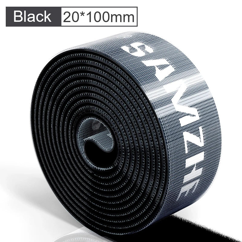 SAMZHE USB Cable Winder Cable Organizer Ties Mouse Wire Earphone Holder HDMI Cord Free Cut Management Phone Hoop Tape Protector