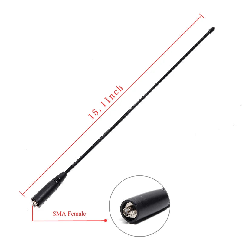 AR-771 Tri Band Antenna VHF UHF Whip Soft Antenna SMA Female For Baofeng 21 17 Pro Gps 5RH Pro Max K5 Walkie Talkie Ham Radio