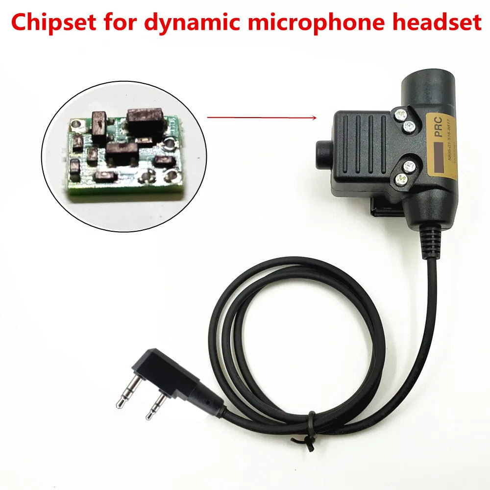 Tactics U94 PTT AMPLIFIED version  for baofeng kenwood for REAL headset Nexus 3M  comtacs/MSA Dynamic MIC headset u94 PTT