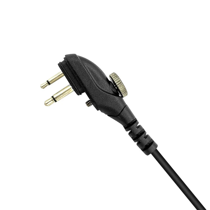 Earpiece Clear Coil Tube Headset, PTT Mic, 2-Pin Plug with Screw Radio, for Hytera, HYT, PD502, PD562, TC508, BD502i