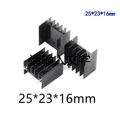 Aluminum Heat Sink 15*11*20/25mm Black/White TO-220 Transistor YHR20 Various Specifications Optional