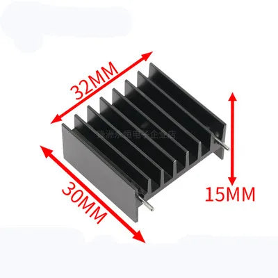 Aluminum Heat Sink 15*11*20/25mm Black/White TO-220 Transistor YHR20 Various Specifications Optional