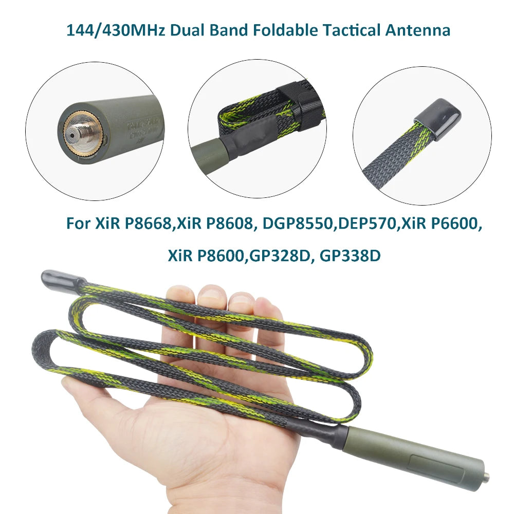 walkie talkie Tactical Foldable antenna Quad Band 136-520MHz UHF VHF for Motorola XiR P8668 XIR P8608 XiR P6600 DGP8550 GP328D