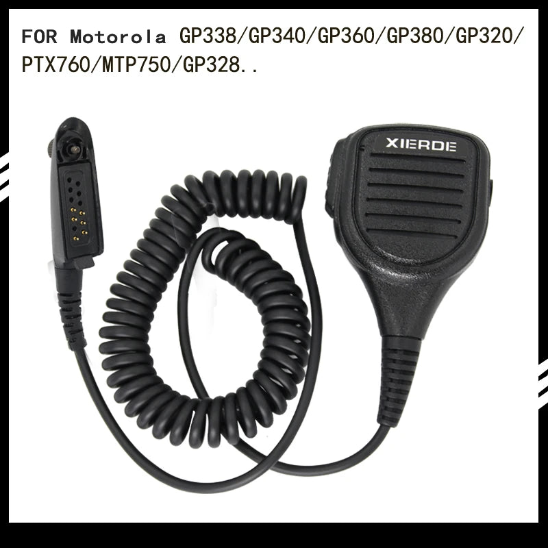 XIERDE Handheld Speaker Microphone Suitable for Motorola GP328 PRO5150 GP338 PG380 GP680 HT750 GP340 Walkie Talkie Two Way Radio