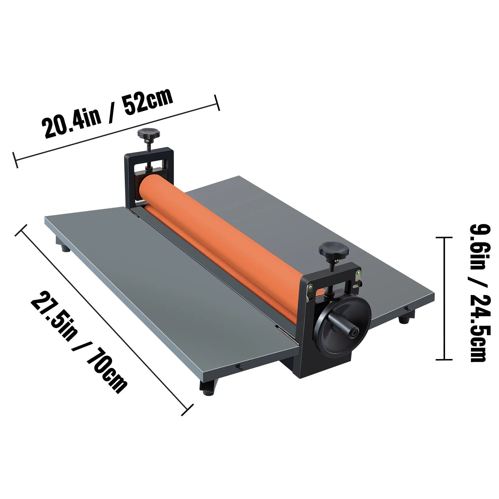 SucceBuy 25.6"x1" Manual Cold Roll Laminator Machine Sheets Document Plasticizer Poster Painting Photo Book Cover A3 A4 Paper