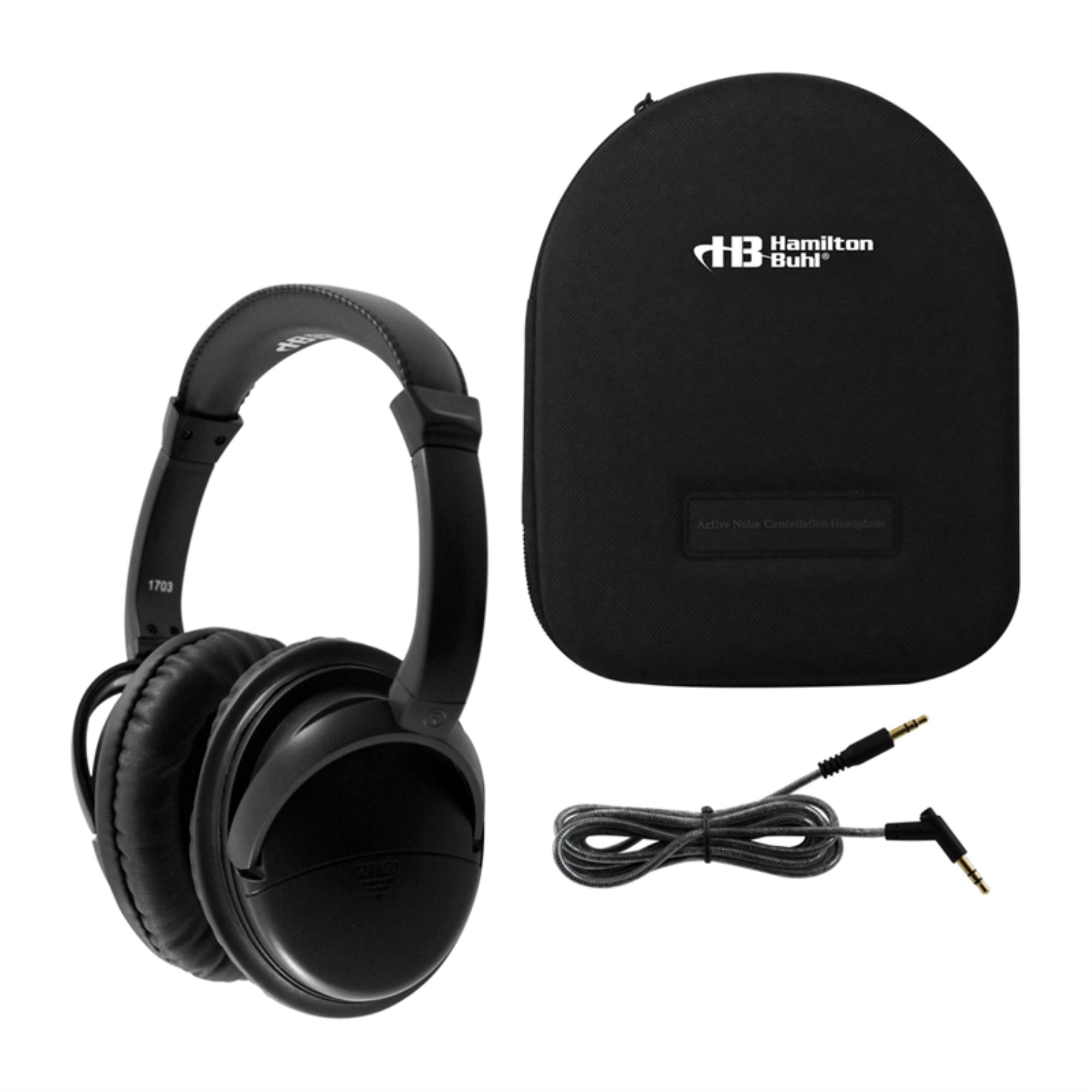 Noise-Cancelling Headphones with Case