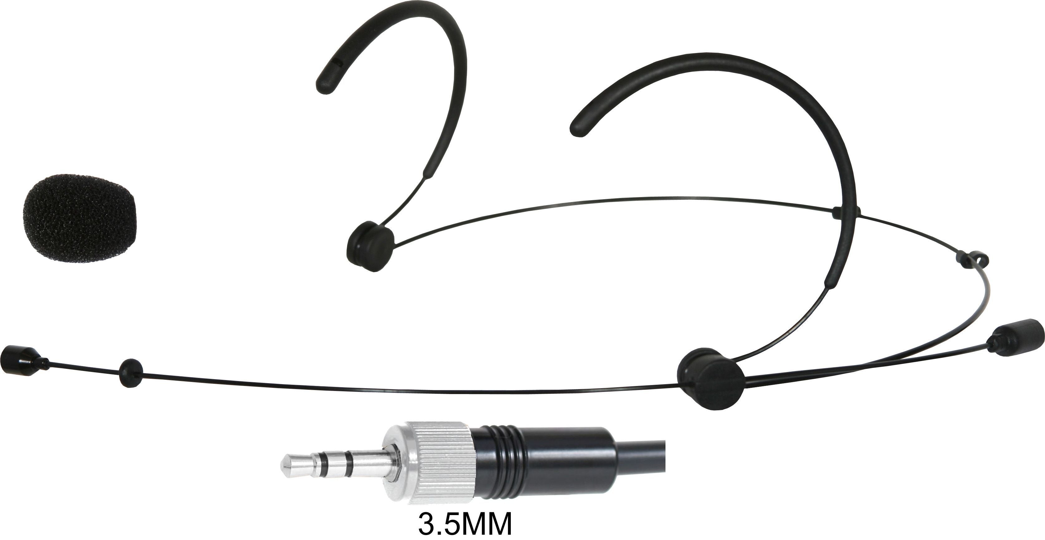 Black Color Lightweight Omnidirectional Microphone for Presentations with Senn 3.5 MM three conductor Connector Plug