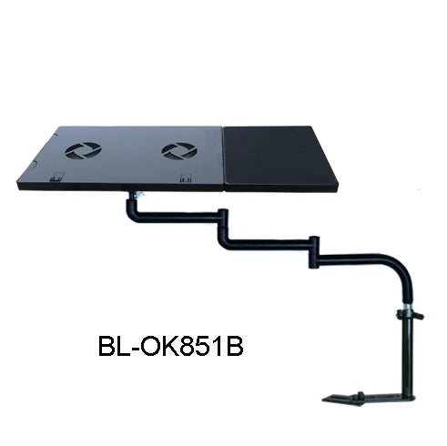 Full Motion 360degree Rotation Laptop Car Mount Stand Desk Car Dining Table Writing Board Notebook Tablet PC Holder With USB Fan