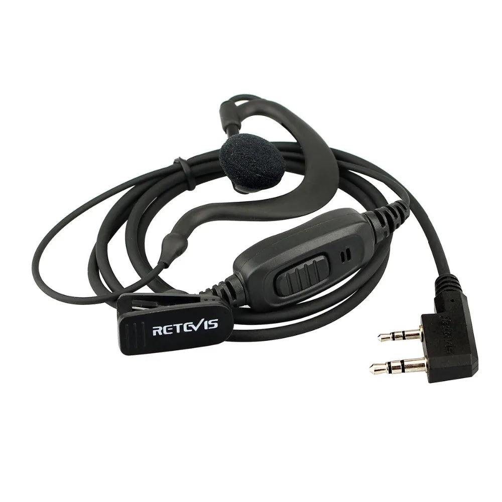 Retevis EEK004 RT22 Walkie Talkie C-type Earhook 2/4/6/10pcs Earpieces Radio Headsets for Retevis RT21 RT24 Baofeng UV-5R 888S
