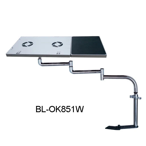 Full Motion 360degree Rotation Laptop Car Mount Stand Desk Car Dining Table Writing Board Notebook Tablet PC Holder With USB Fan