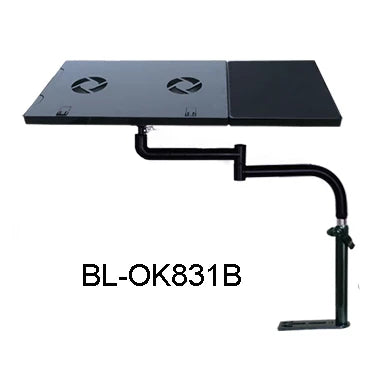 Full Motion 360degree Rotation Laptop Car Mount Stand Desk Car Dining Table Writing Board Notebook Tablet PC Holder With USB Fan