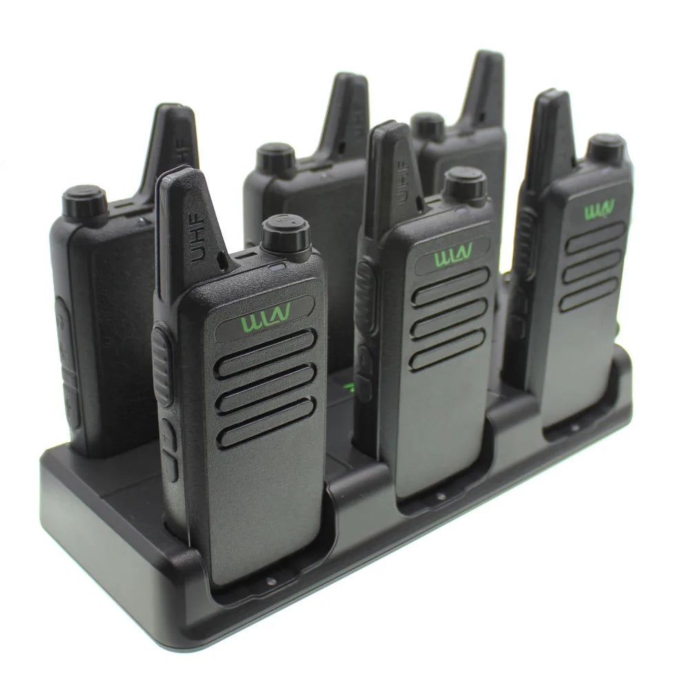 WLN 6 In 1 Charger For KD-C1 KD-C1PLUS Mini UHF Two Way Radio ANYSECU AC-U2 Unit Charging