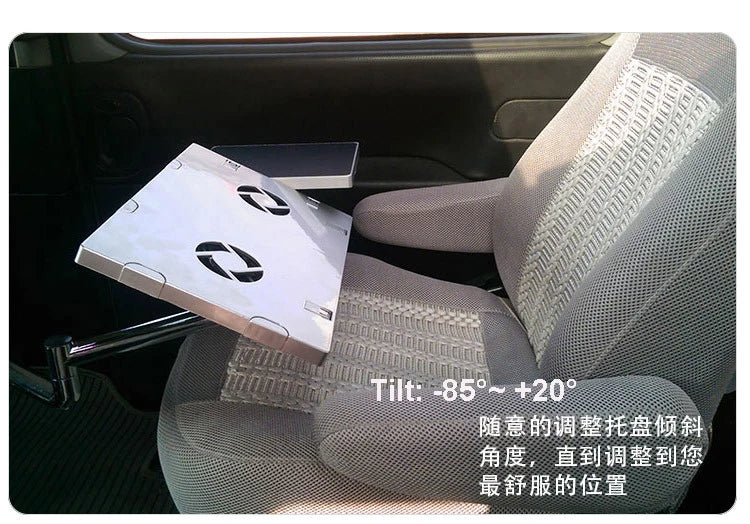 Full Motion 360degree Rotation Laptop Car Mount Stand Desk Car Dining Table Writing Board Notebook Tablet PC Holder With USB Fan