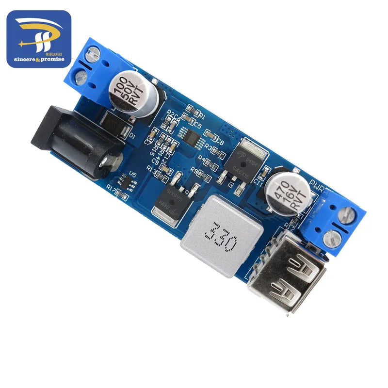 DC-DC 24V/12V To 5V 5A Step Down Power Supply Buck Converter Replace LM2596S Adjustable USB Step-down Charging Module For Phone