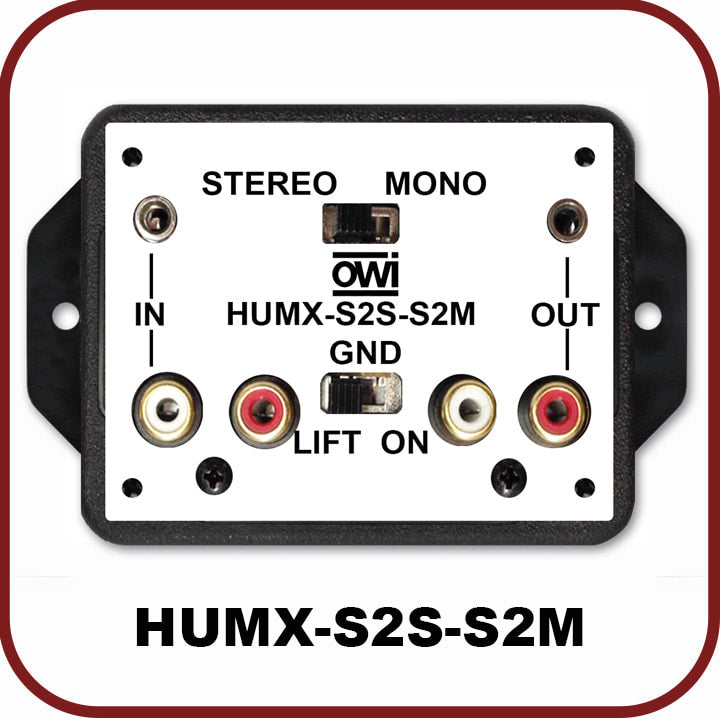 HUM ELIMINATOR WITH STEREO TO MONO CONVERTER