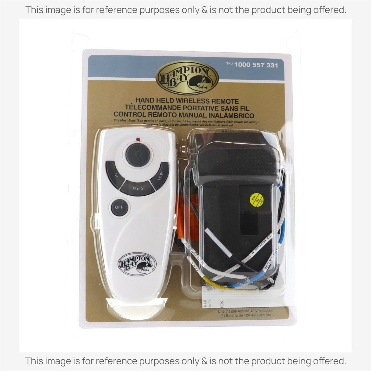 Substitute for Hampton Bay Universal 3-speed Ceiling Fan Remote Control Kit 70830 [63T-AC83T-KIT]