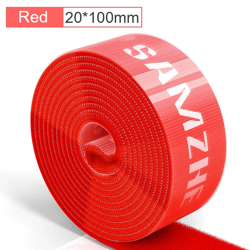 SAMZHE USB Cable Winder Cable Organizer Ties Mouse Wire Earphone Holder HDMI Cord Free Cut Management Phone Hoop Tape Protector