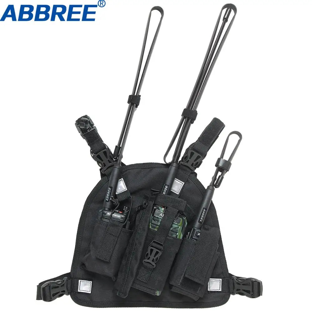 Baofeng Double Radio Shoulder Holster Chest Harness Holder Vest Rig for Two Way Radio Rescue Essentials