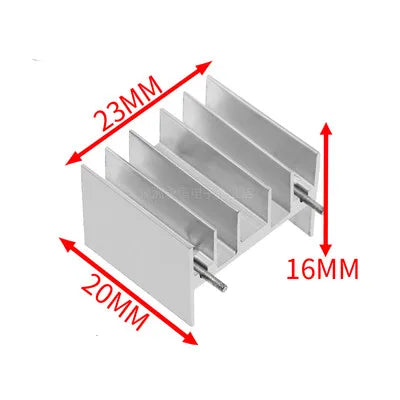 Aluminum Heat Sink 15*11*20/25mm Black/White TO-220 Transistor YHR20 Various Specifications Optional