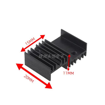 Aluminum Heat Sink 15*11*20/25mm Black/White TO-220 Transistor YHR20 Various Specifications Optional