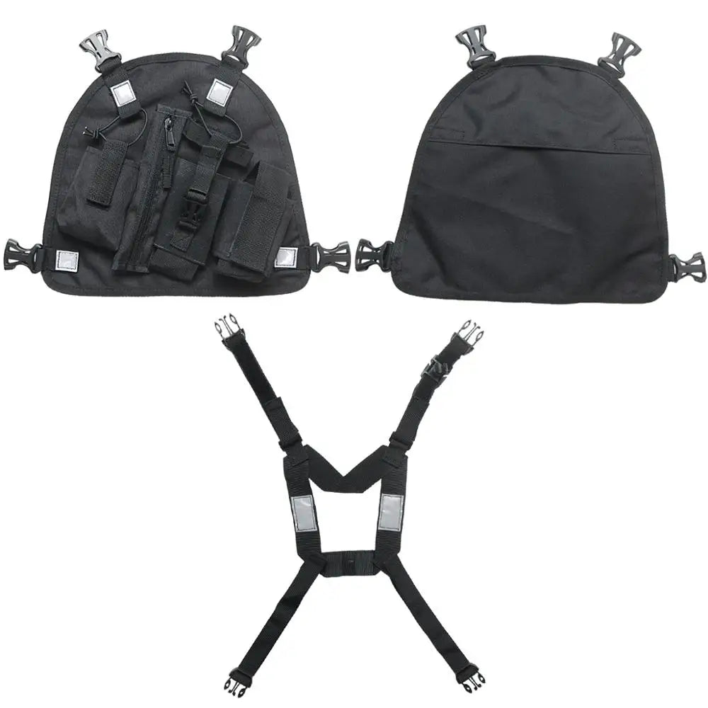 Baofeng Double Radio Shoulder Holster Chest Harness Holder Vest Rig for Two Way Radio Rescue Essentials