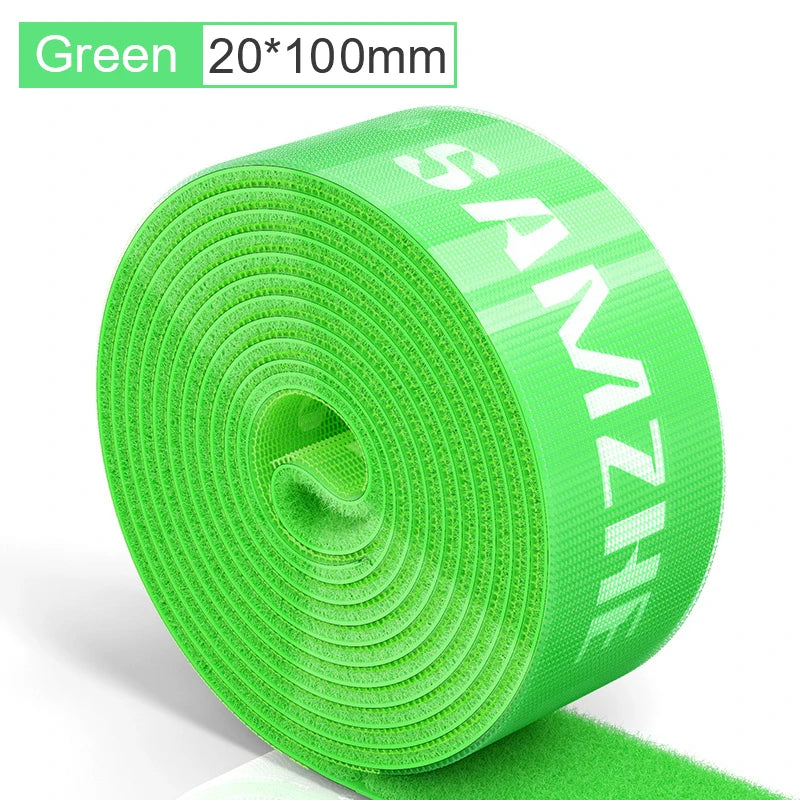 SAMZHE USB Cable Winder Cable Organizer Ties Mouse Wire Earphone Holder HDMI Cord Free Cut Management Phone Hoop Tape Protector