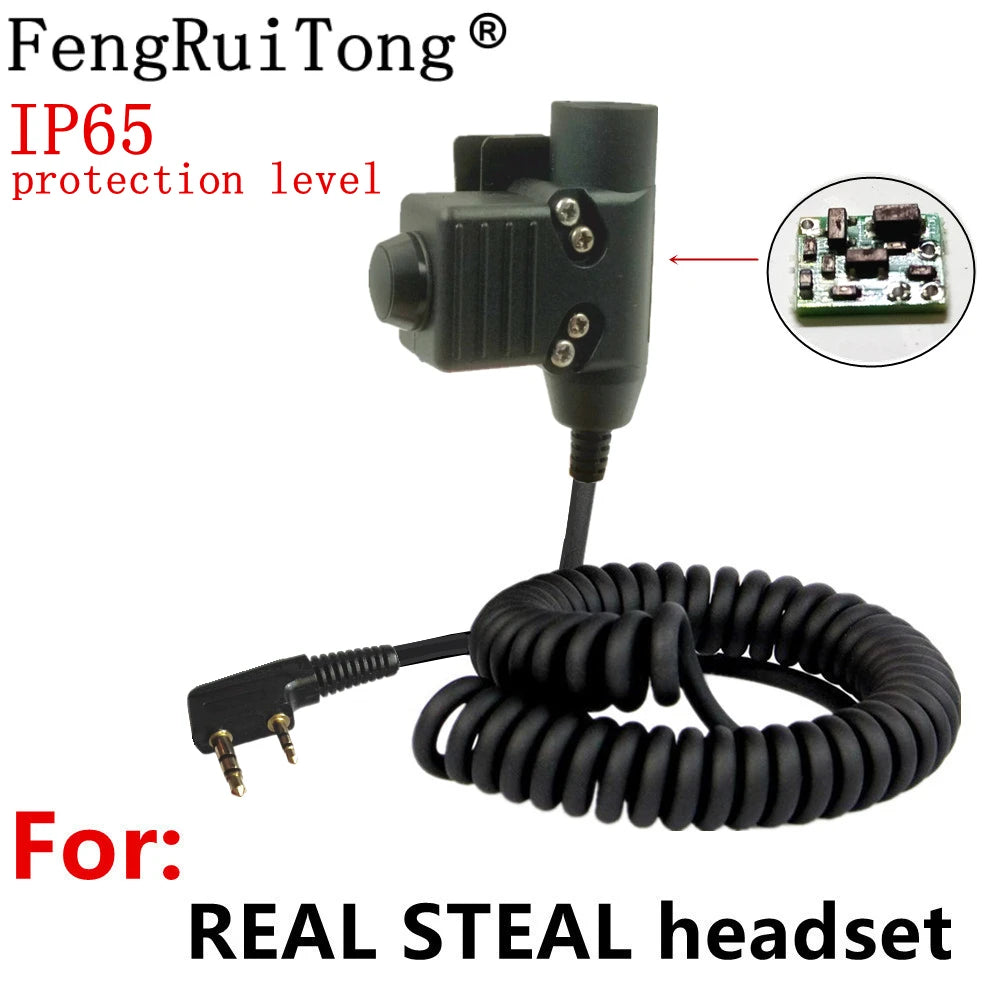 Tactics U94 PTT AMPLIFIED version  for baofeng kenwood for REAL headset Nexus 3M  comtacs/MSA Dynamic MIC headset u94 PTT