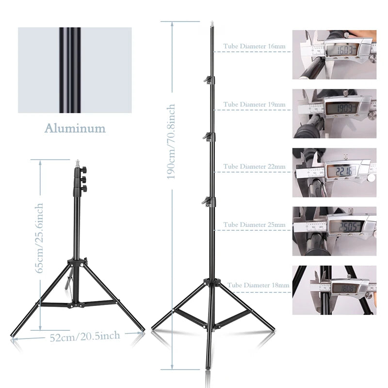 SH Brand 200CM Light Stand Tripod With 1/4 Screw Head For Photo Studio Video Flash Umbrellas Reflector Lighting Photography