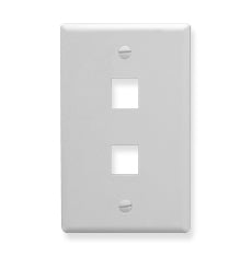 FACEPLATE, OVERSIZED, 2PORT, WHITE