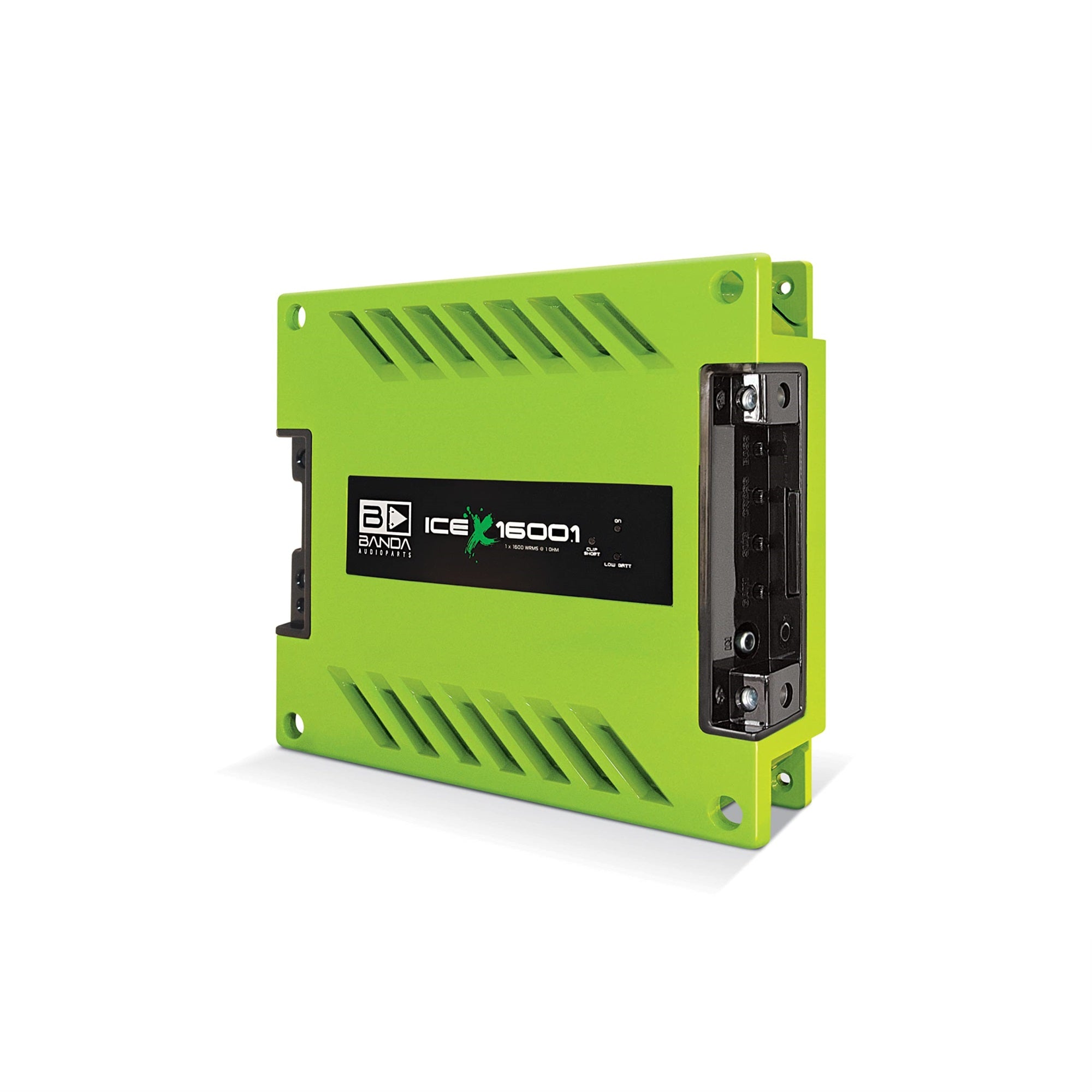 One Channel 1600 Watts Max @ 1 Ohm Car Audio Mono Amplifier w/Bass Boost Subsonic Filter and Low Pass Filter GREEN