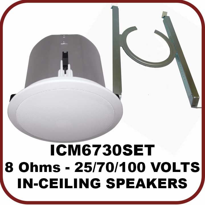 AllNOne 25/70/100 Volts Inceiling Speaker with Builtin Tile Bridge and Backcan