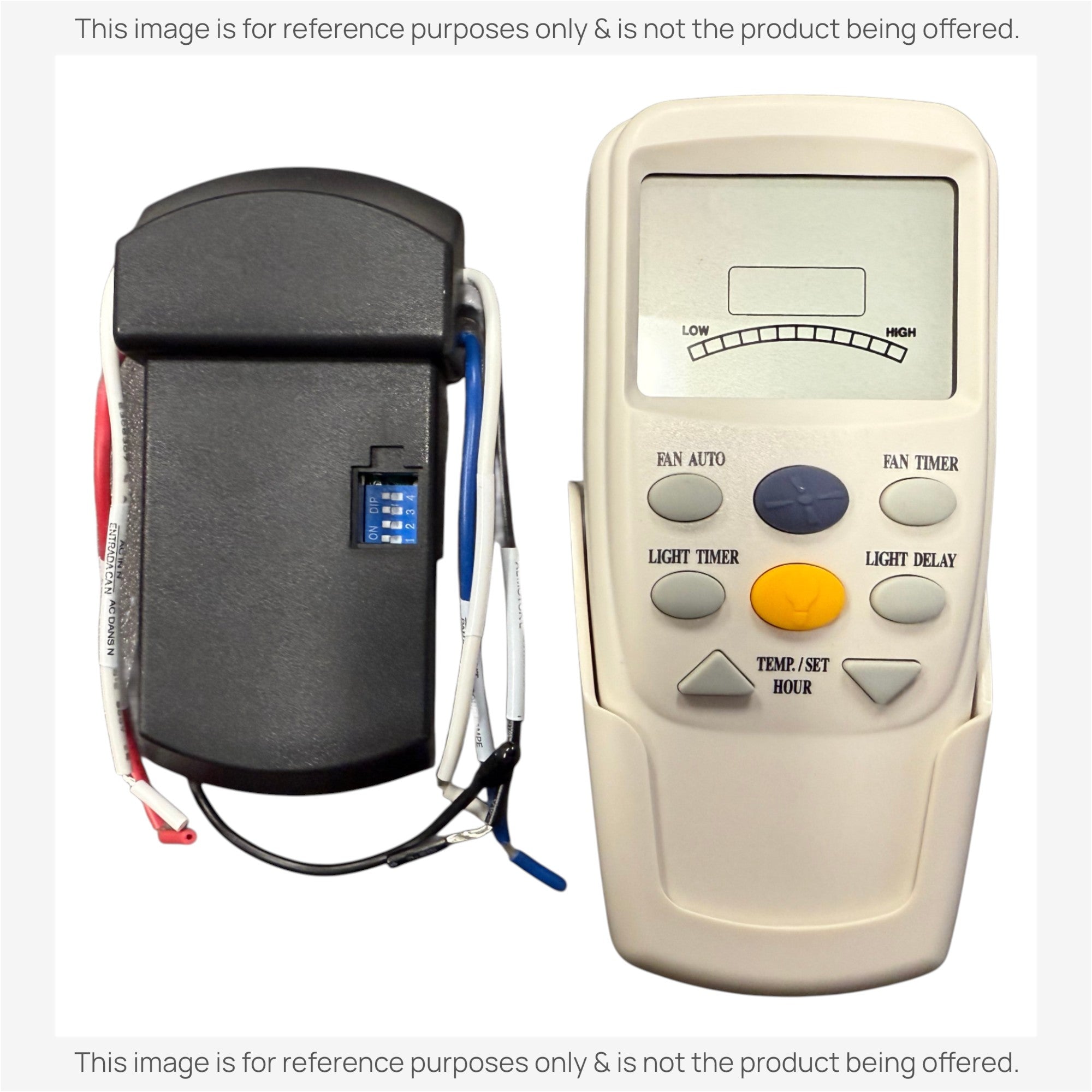 Substitute for Hampton Bay 3-Speed Universal Ceiling Fan Thermostatic Remote Control Kit with LCD Display [CHQ7096TKIT]